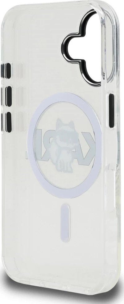 Mbështjellës Karl Lagerfeld IML Choupette Head Sketch Logo MagSafe për iPhone 16, transparent, në kuti
