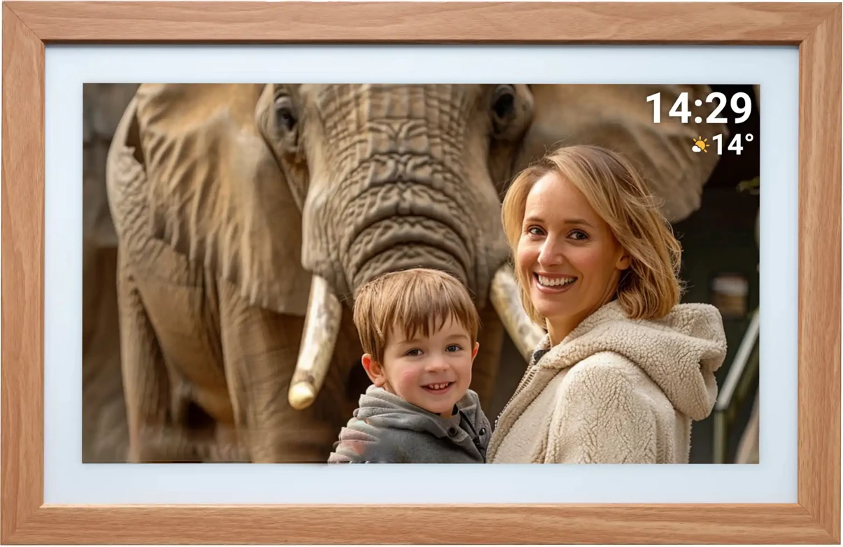 Kornizë digjitale Denver Frameo PFF-2162LW, 21.5", Full HD, 16 GB, kafe e çelët