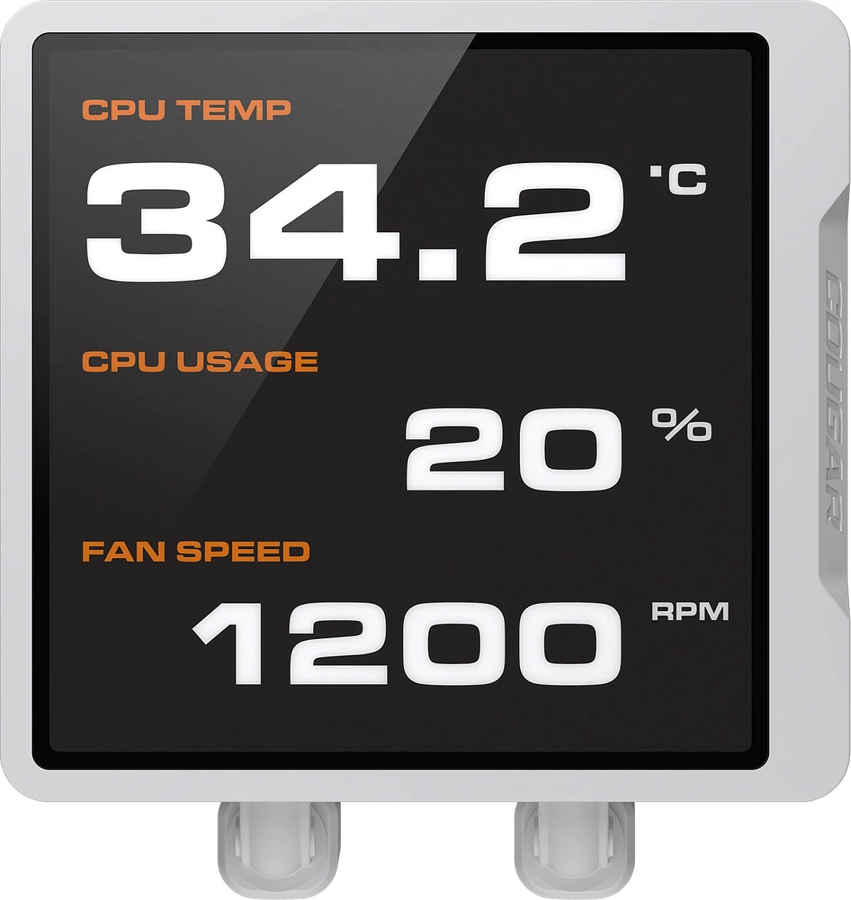 Ftohës uji për CPU Cougar Poseidon Vistek Pro 240, ARGB, ekran 3.95" IPS, 240 mm, i bardhë