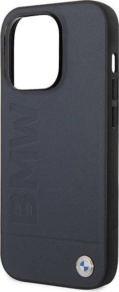 Mbështjellës BMW BMHMP14LSLLNA për iPhone 14 Pro 6.1", lëkurë, MagSafe, navy