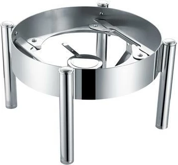 Kornizë ngrohësi për chafing dish të thellë, Fine Dine, inox AISI 304 2.7 mm, Ø240 mm, e grumbullueshme, argjendtë