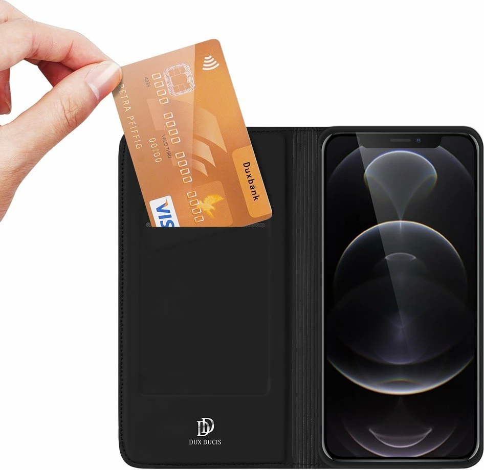 Mbështjellës Dux Ducis Skin Pro Bookcase për iPhone 13 Pro Max, e zezë