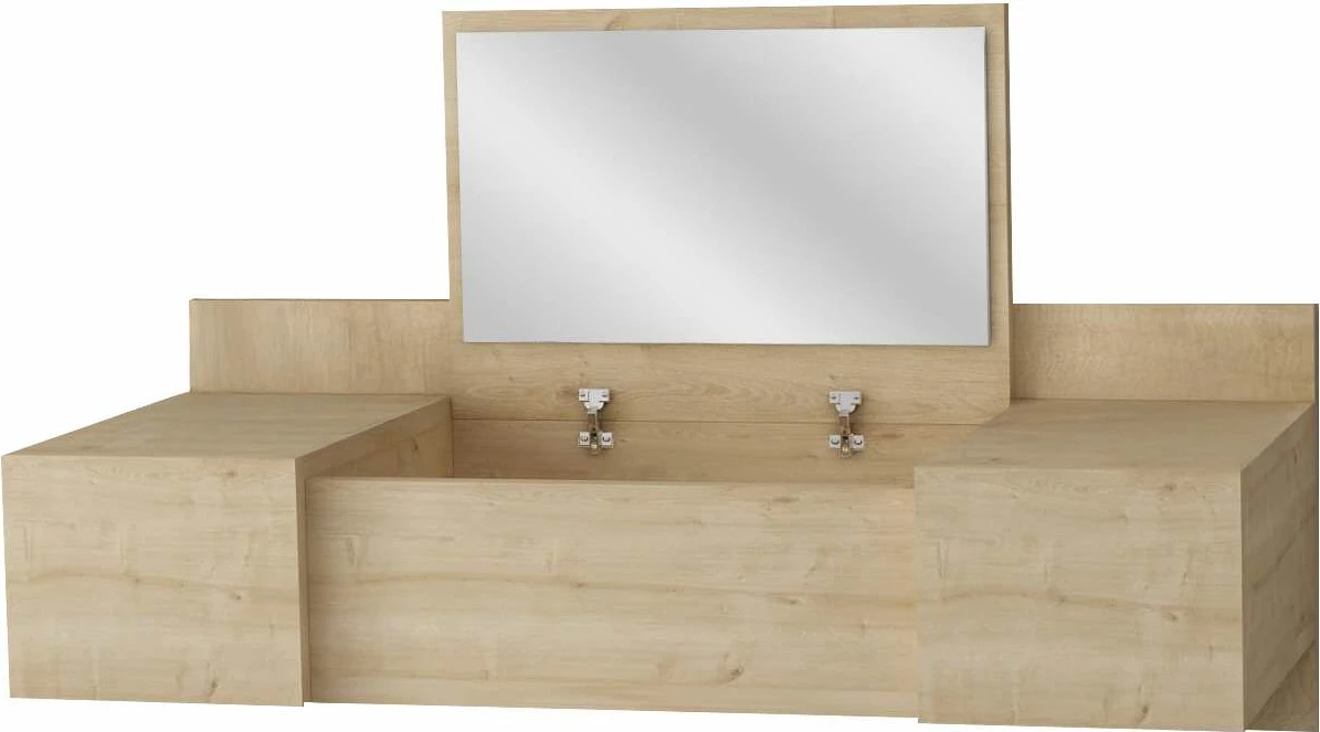 Tavolinë grimi Hanah Home, ngjyrë lisi Sapphire Oak, Zakkum