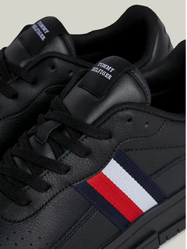 Këpucë për meshkuj Tommy Hilfiger Supercup, të zeza