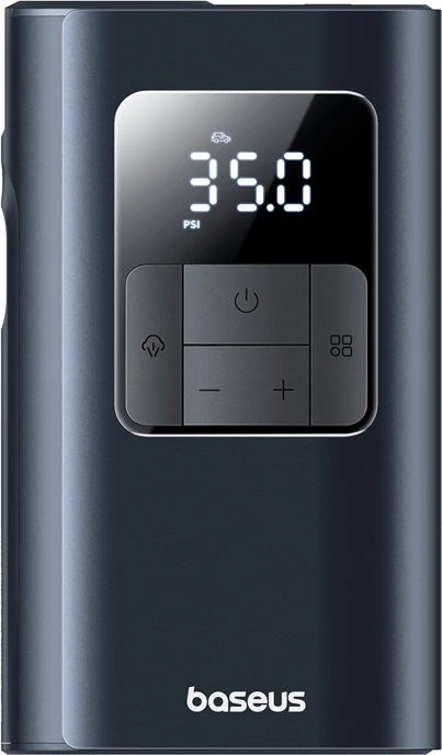 Pompë portative 2-në-1 rrotash, Baseus, PrimeTrip VA1 (C11169001121-00), 6000 mAh, deri 2.5 bar, me elektrik dore dhe powerbank, e zezë