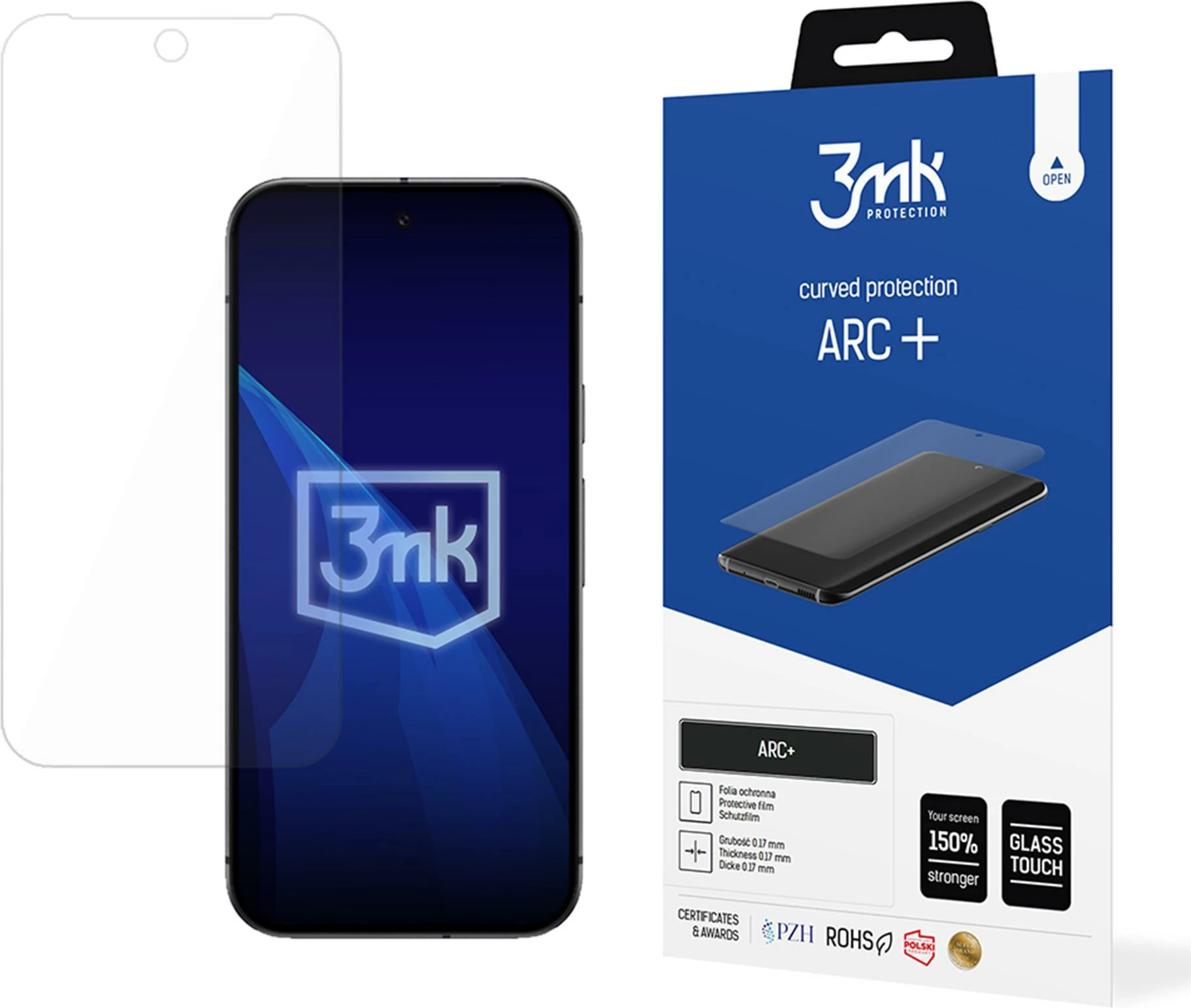 Mbrojtës ekrani 3mk Protection ARC+ për Google Pixel 9A, TPU, Transparent