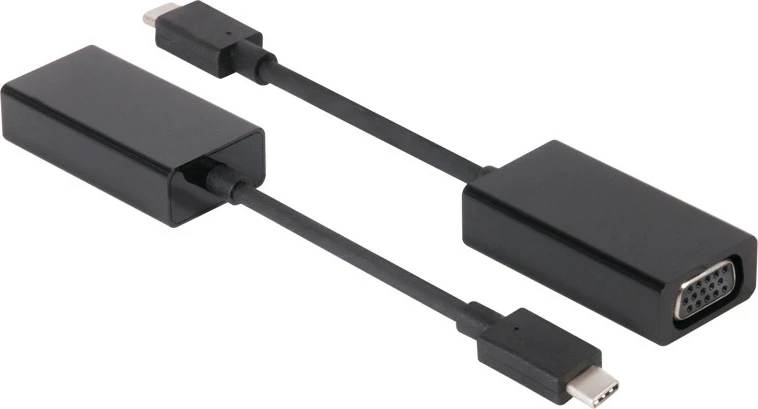 Adapter USB-C në VGA Club 3D, aktiv, 0.15m, i zi