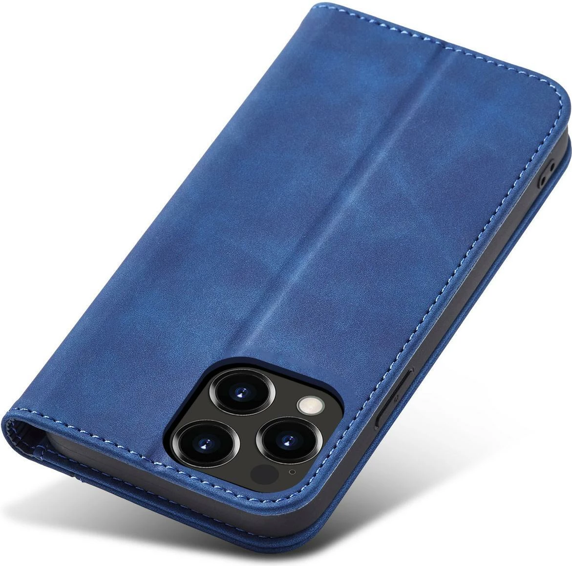 Mbështjellës Hurtel Magnet Fancy Case për iPhone 14 Pro, me kapak, portofol dhe mbajtëse, kaltër