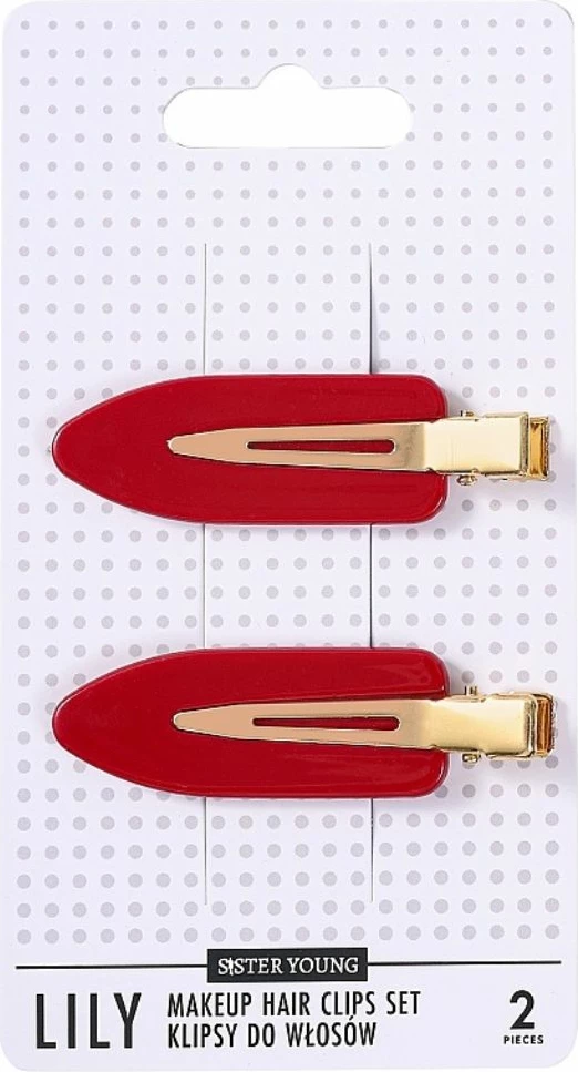 Kapëse për flokë për femra Sister Young Lily e kuqe 2 copë