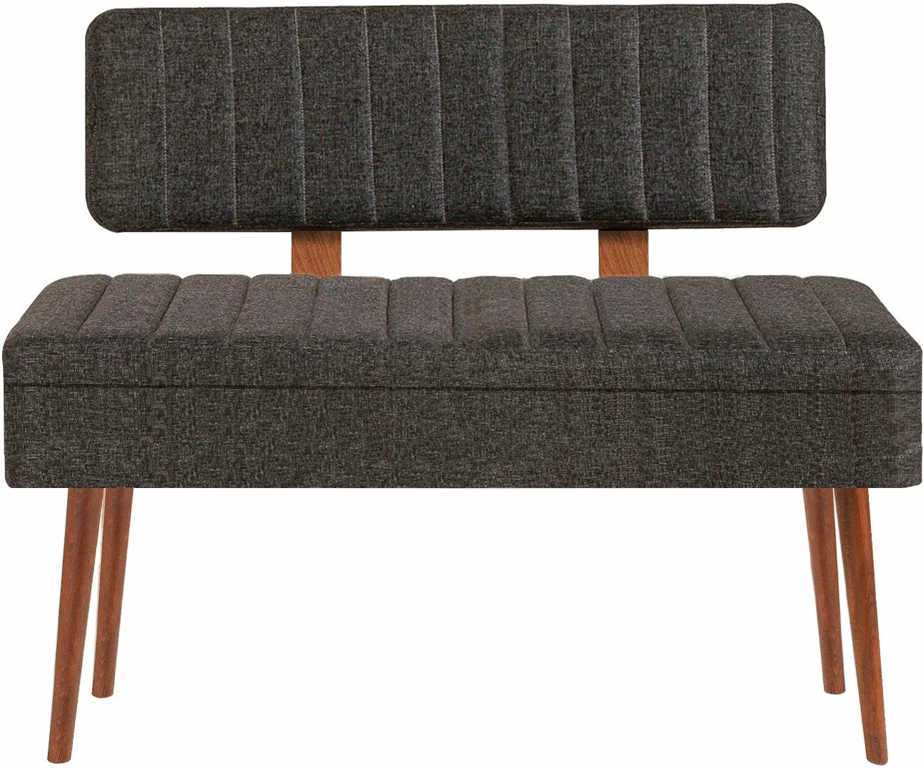 Tavolinë me karrige, set 5 pjesësh, zgjatshme, Hanah Home Vina 1053-4, antracit, arre