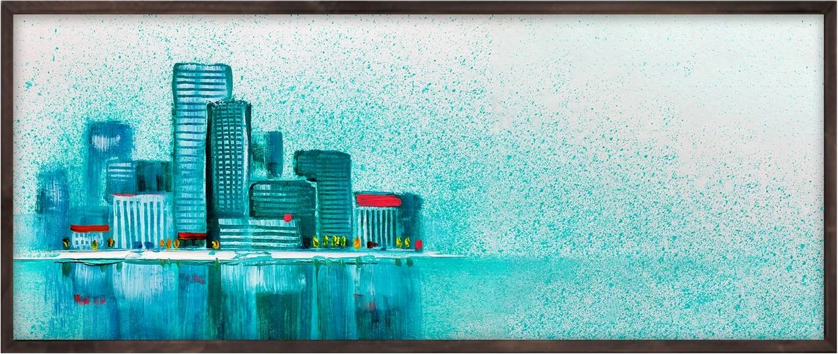 Pikturë dekorative me kornizë, MDF, Wallity, Artsmdfyty56-7033, shumëngjyrëshe, 33x70cm