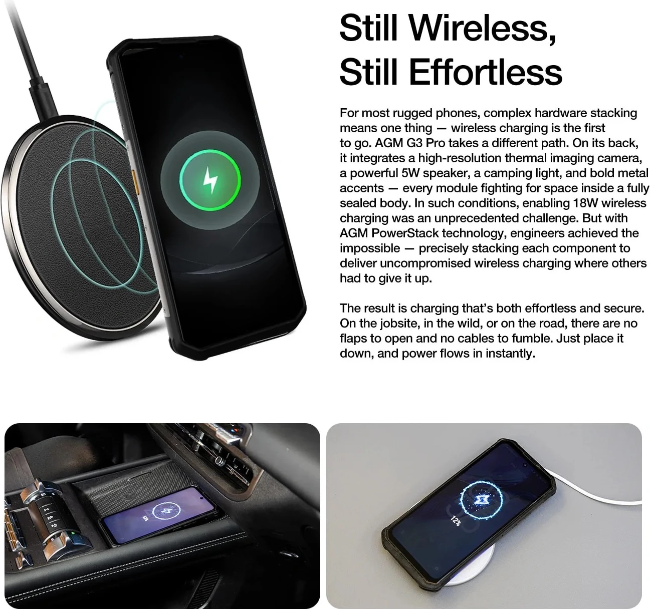 Celular AGM G3 Pro 12GB (+12GB) RAM / 512GB, kamerë termike, bateri 10000 mAh, zi/gri