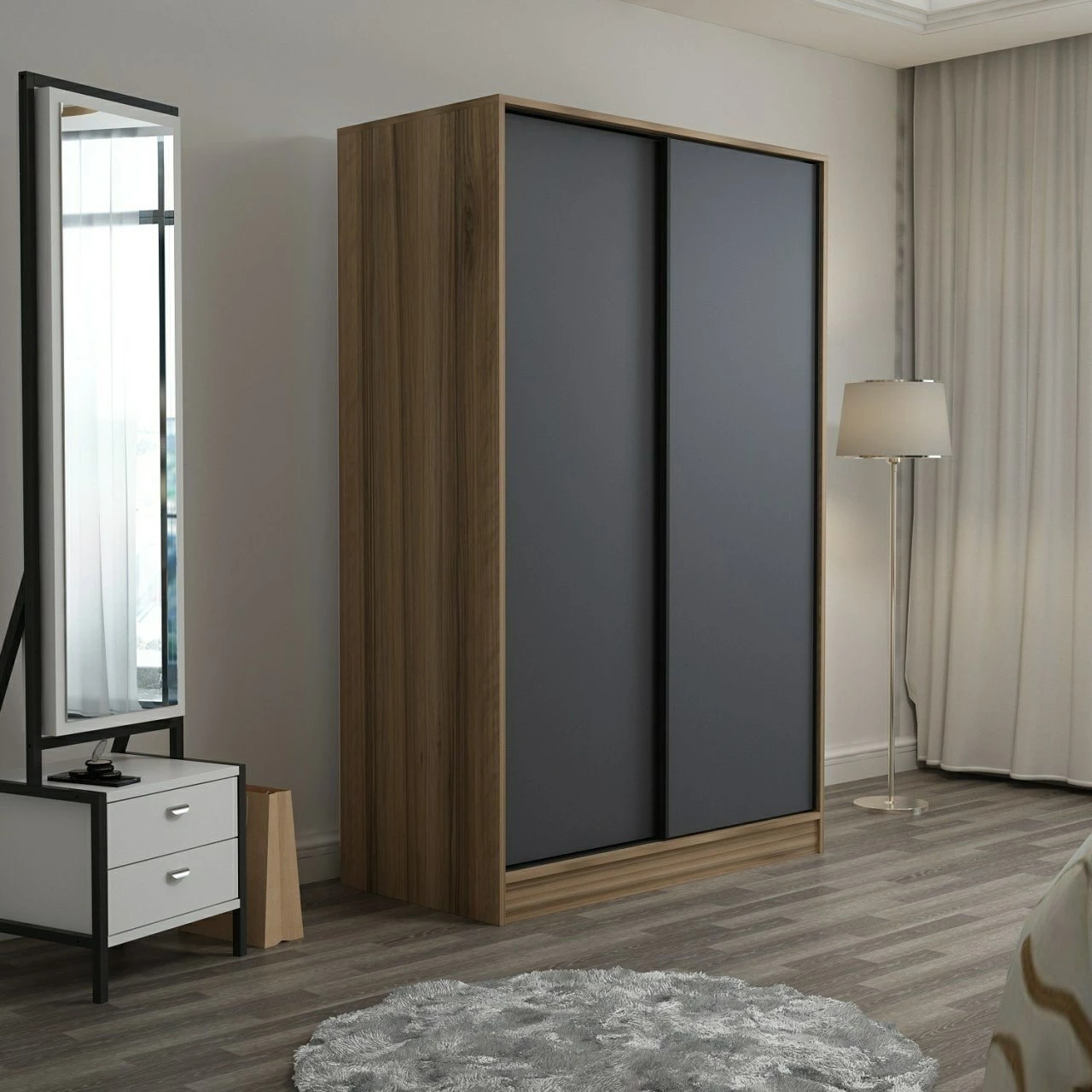 Dollap Hanah Home, Kale, anthracite dhe lis, 2317