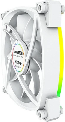 Ventilator për kasë Montech AX120 PWM 120mm, ARGB, 4-pin, i bardhë