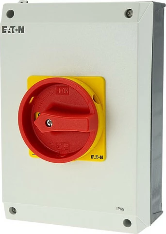 Ndërprerës kryesor Eaton P3-63/I4/SVB, 63A, 3P, IP65, gri/kuqe