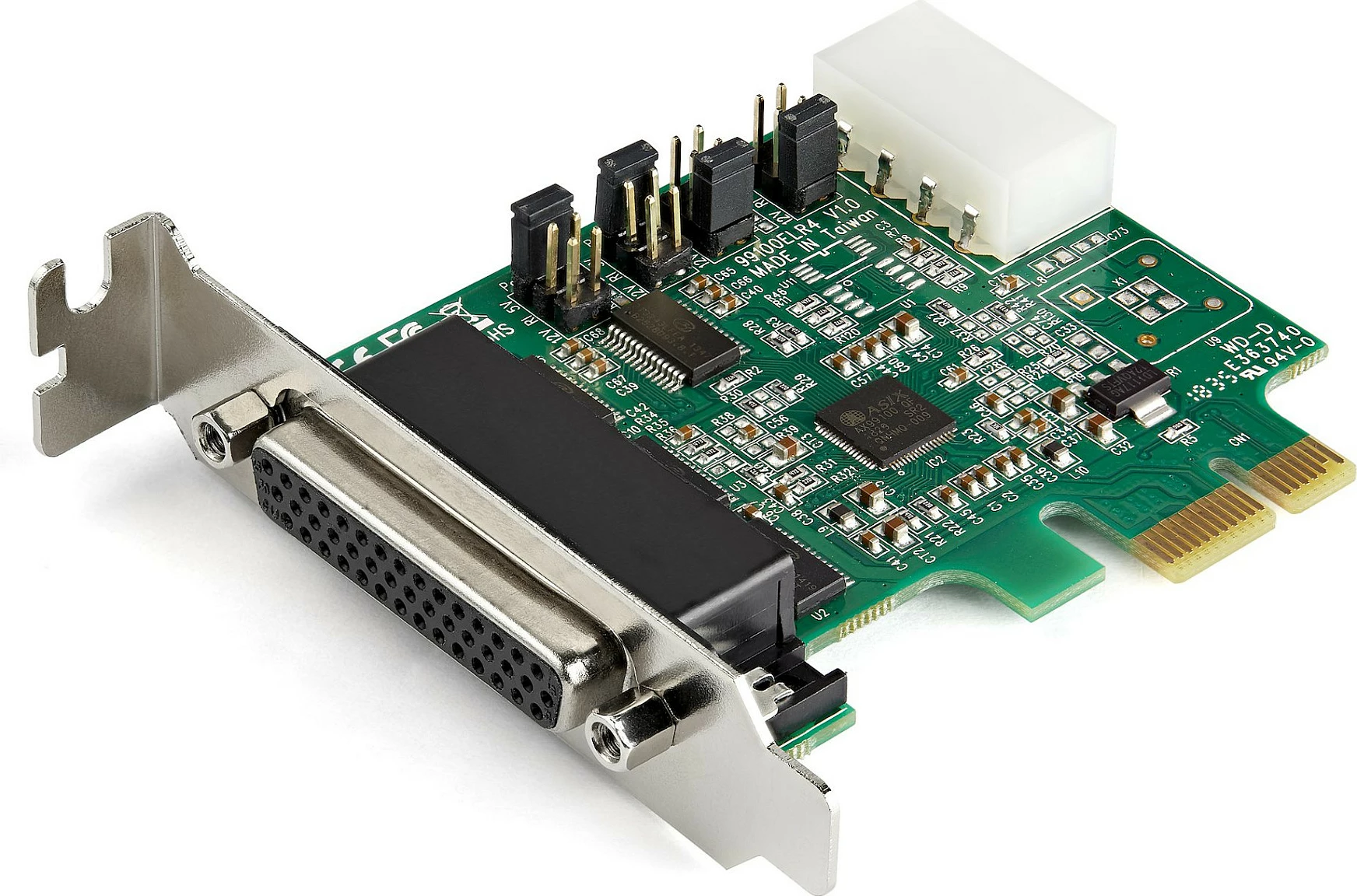 Kartë zgjerimi PCIe seriale StarTech 4x RS-232 (DB9), 16950 UART, Low Profile, FIFO 256B, e gjelbër