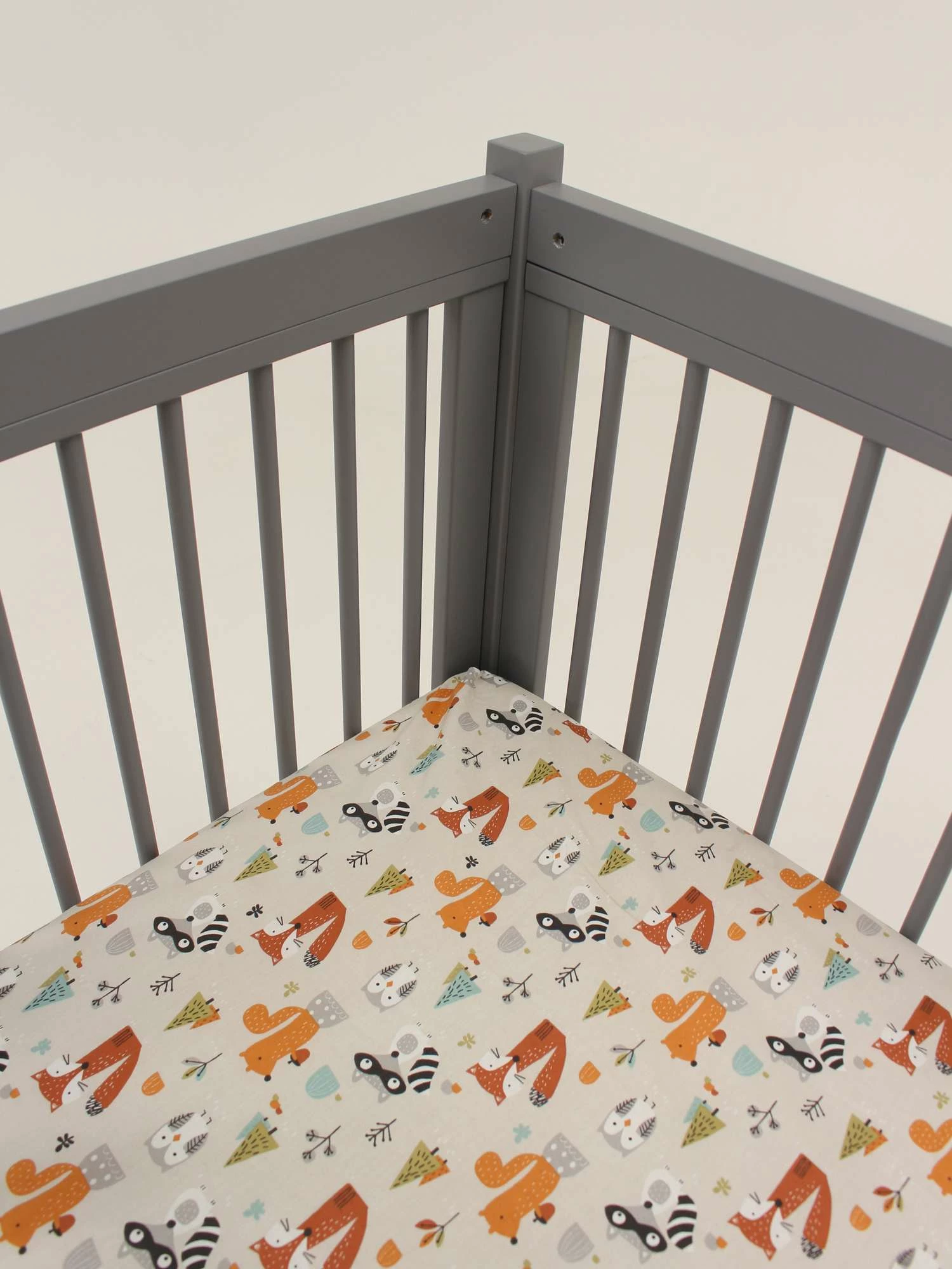 Djep për fëmijë, ngjyrë gri, Skye Decor, Elegance