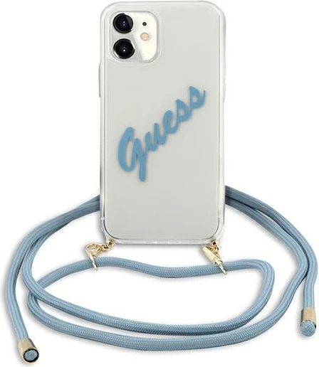 Mbështjellës Guess GUHCP12SCRTVSBL për iPhone 12 mini 5.4", hardcase, kaltër