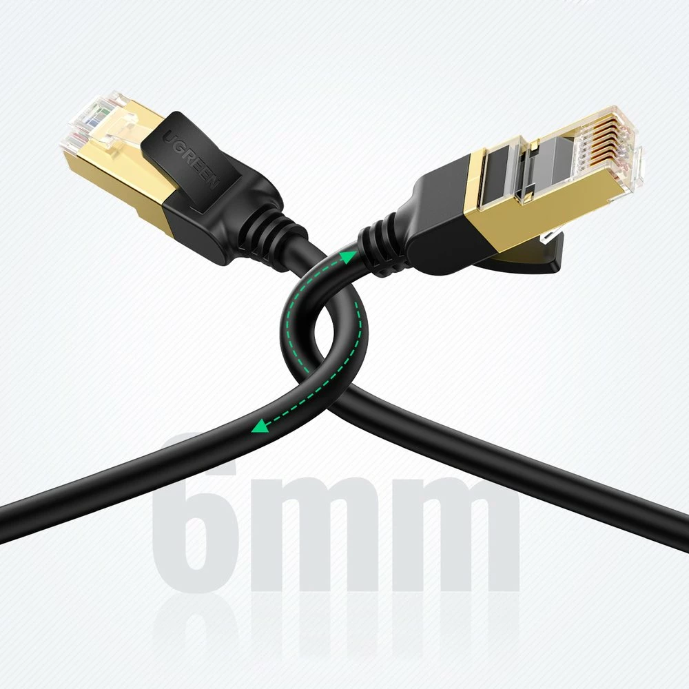 Kabllo rrjeti Ugreen NW107, Cat 7 F/FTP, RJ45, 5m, Zi