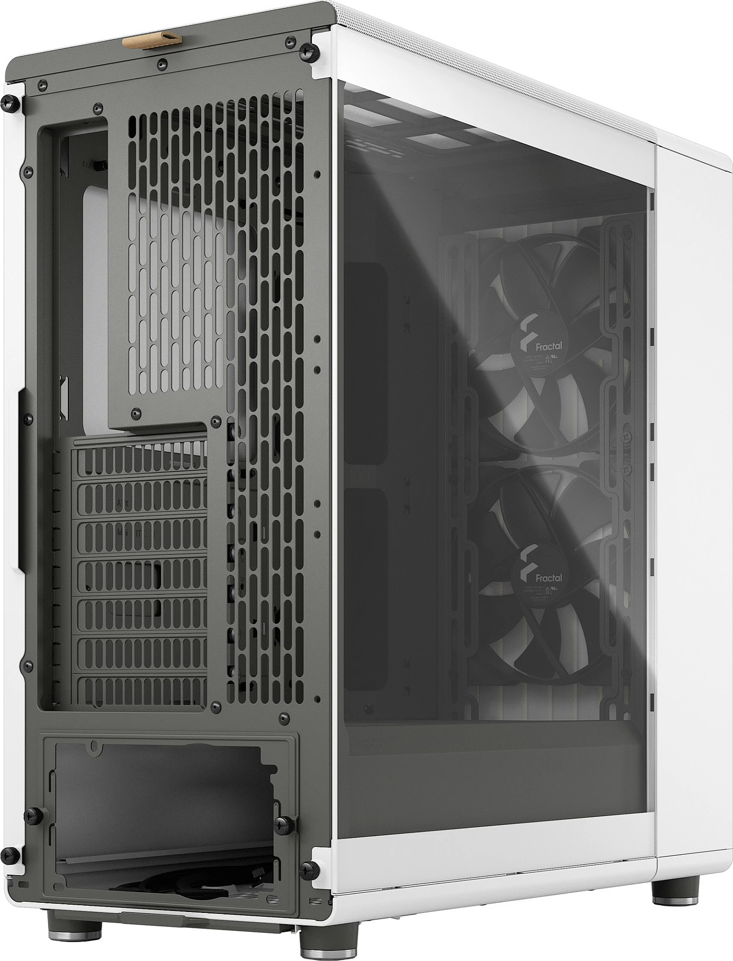 Kasë Fractal Design North Chalk White, Midi Tower, xham i kalitur