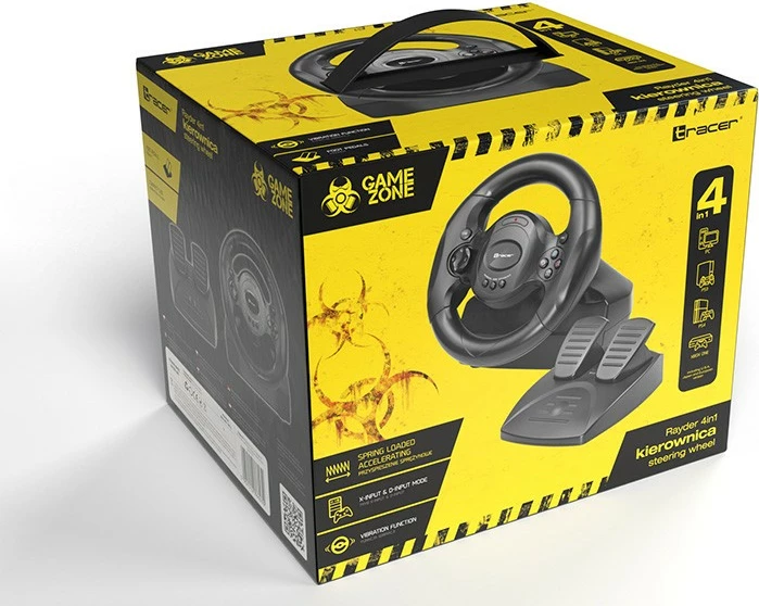 Timon lojërash Tracer Rayder 4in1, 12 butona, me pedale, i zi