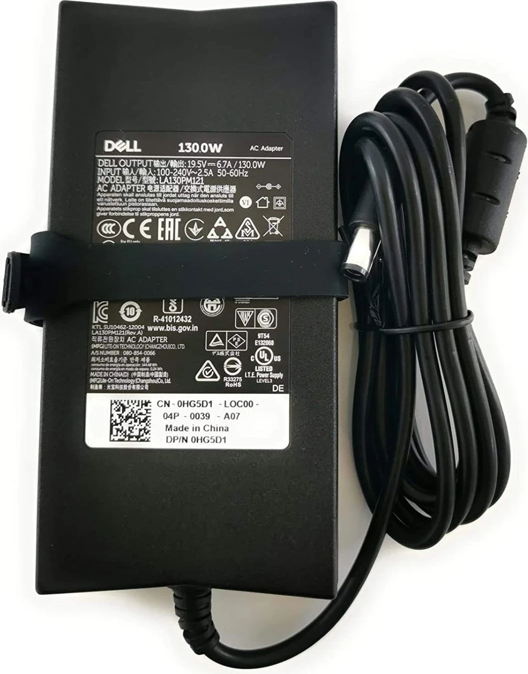 Karikues për laptop Dell, 130W, i zi  