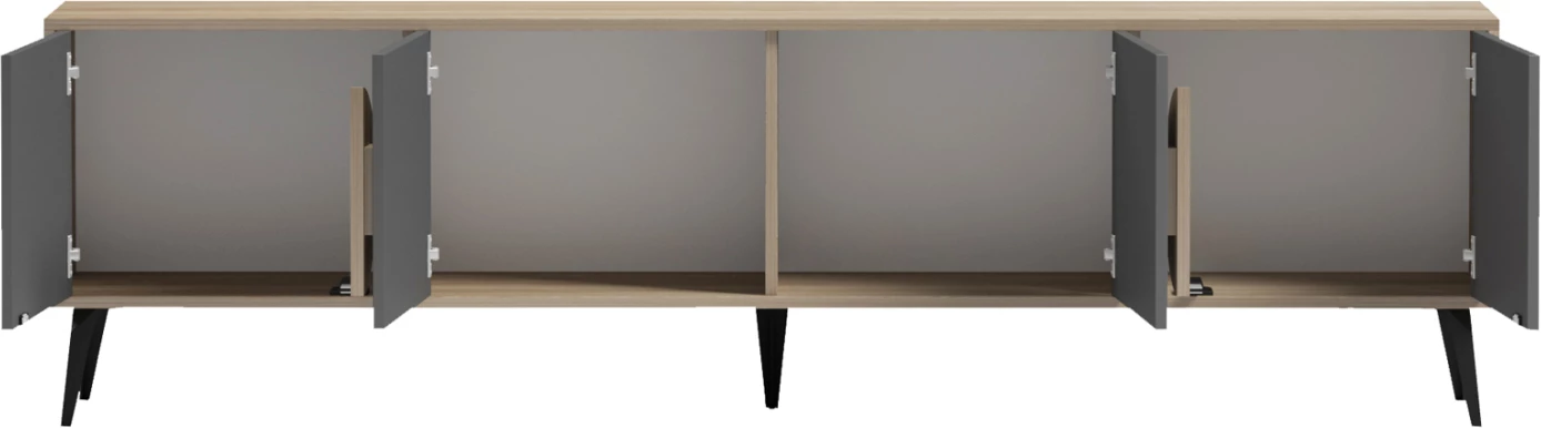 Komodë TV SAVORE, melaminë sonama-gri, 180x35.5x51cm