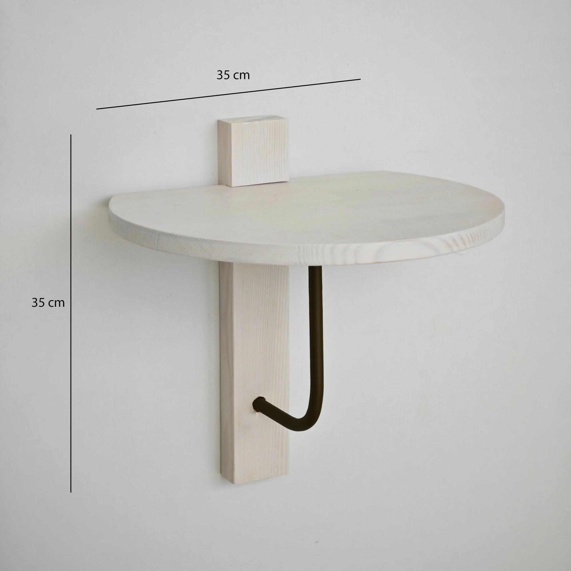 Raft muri Skye Decor, ngjyrë e zezë, e bardhë