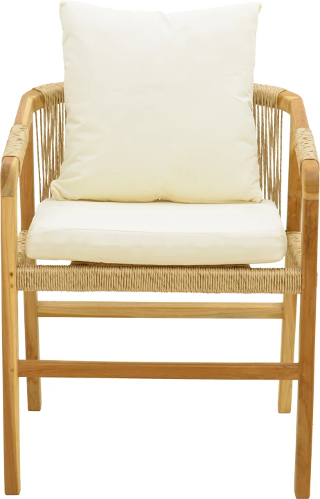 Karrige Cuerda, dru teak, litar pe, ngjyrë natyrale, 55x60x80cm