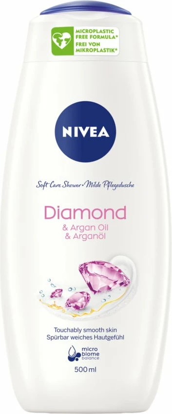 Xhel dushi për femra Nivea Diamond & Argan Oil Care, 500ml