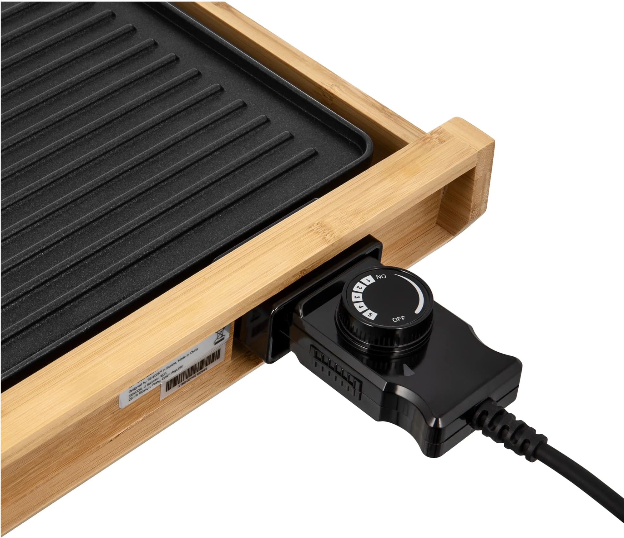 Grill elektrik Sencor SBG 206BK, 43 x 23 cm, bamboo