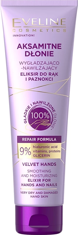 Krem për duar për femra Eveline Cosmetics Velvety Hands Moisturizing and Smoothing, 75ml