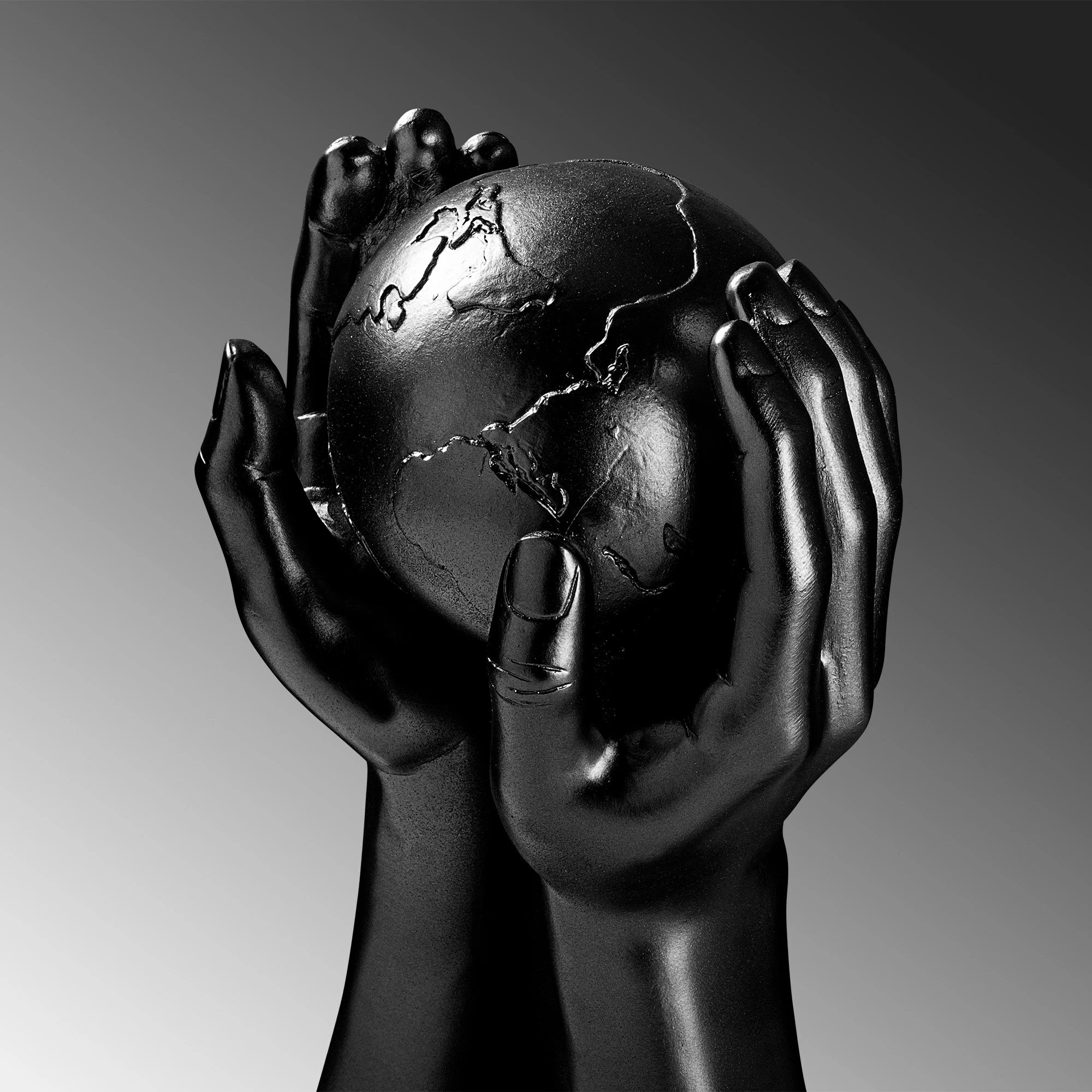 Objekt dekorativ Aberto Design, Global, i zi, 18x30x9cm