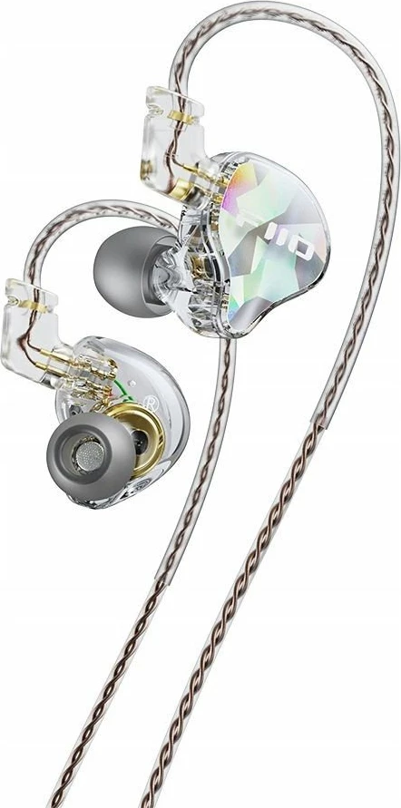 Kufje in-ear FiiO JD10, 3.5mm, me mikrofon, kabllo 2-pin 0.78mm e shkëputshme, transparente