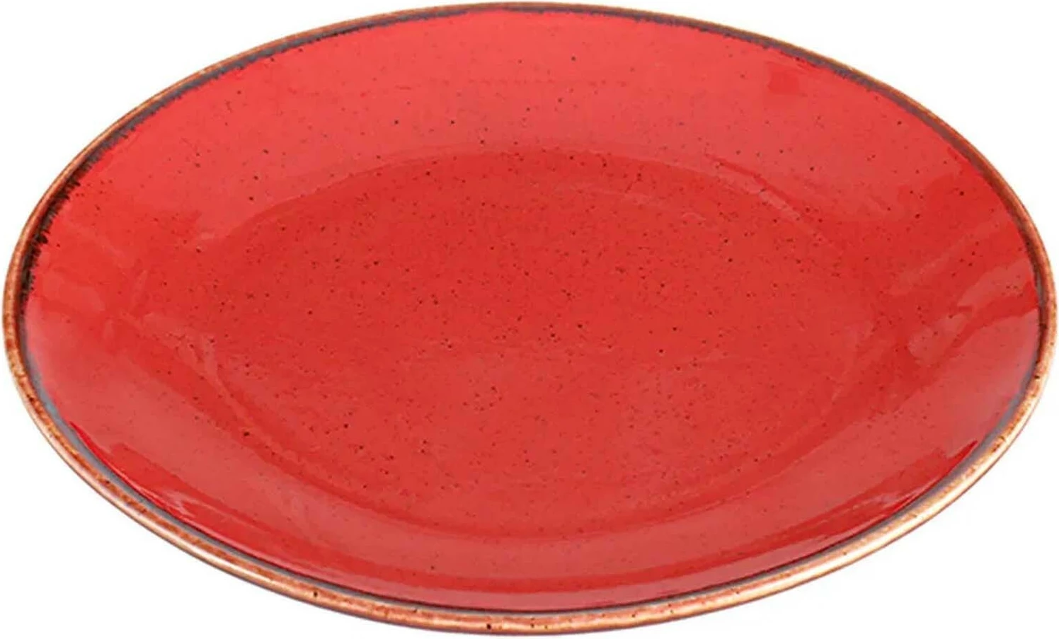 Pjatë e sheshtë Porland Seasons Magma 200 mm, e kuqe, set 6 copë