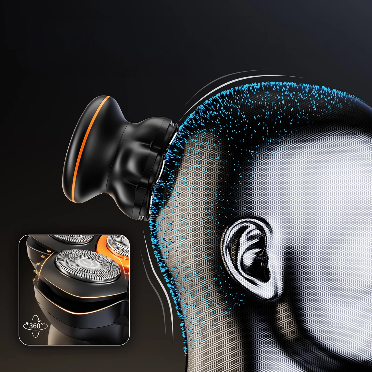 Makinë rroje MAXGROOM JK-1688, 7-koka, IPX6, USB-C, me display, e zezë, set me kabllo