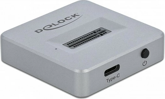 Docking station M.2 DeLOCK për SSD NVMe PCIe, USB-C, 10 Gbit/s, argjendtë