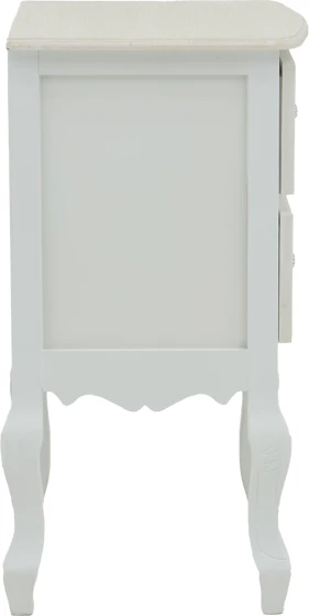 Komodinë Pazlen Inart, ngjyrë e bardhë antike, MDF, 40x45x65cm