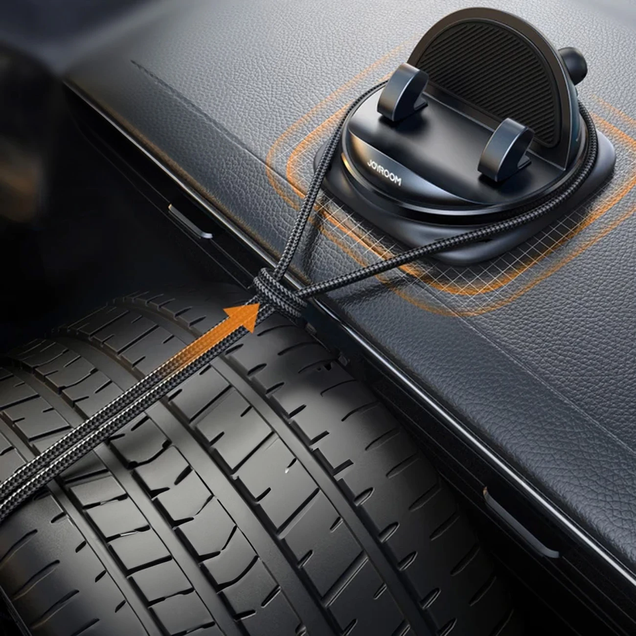 Mbështjellës telefoni Joyroom JR-ZS354 me thithëse, për veturë/zyrë/shtëpi, i zi