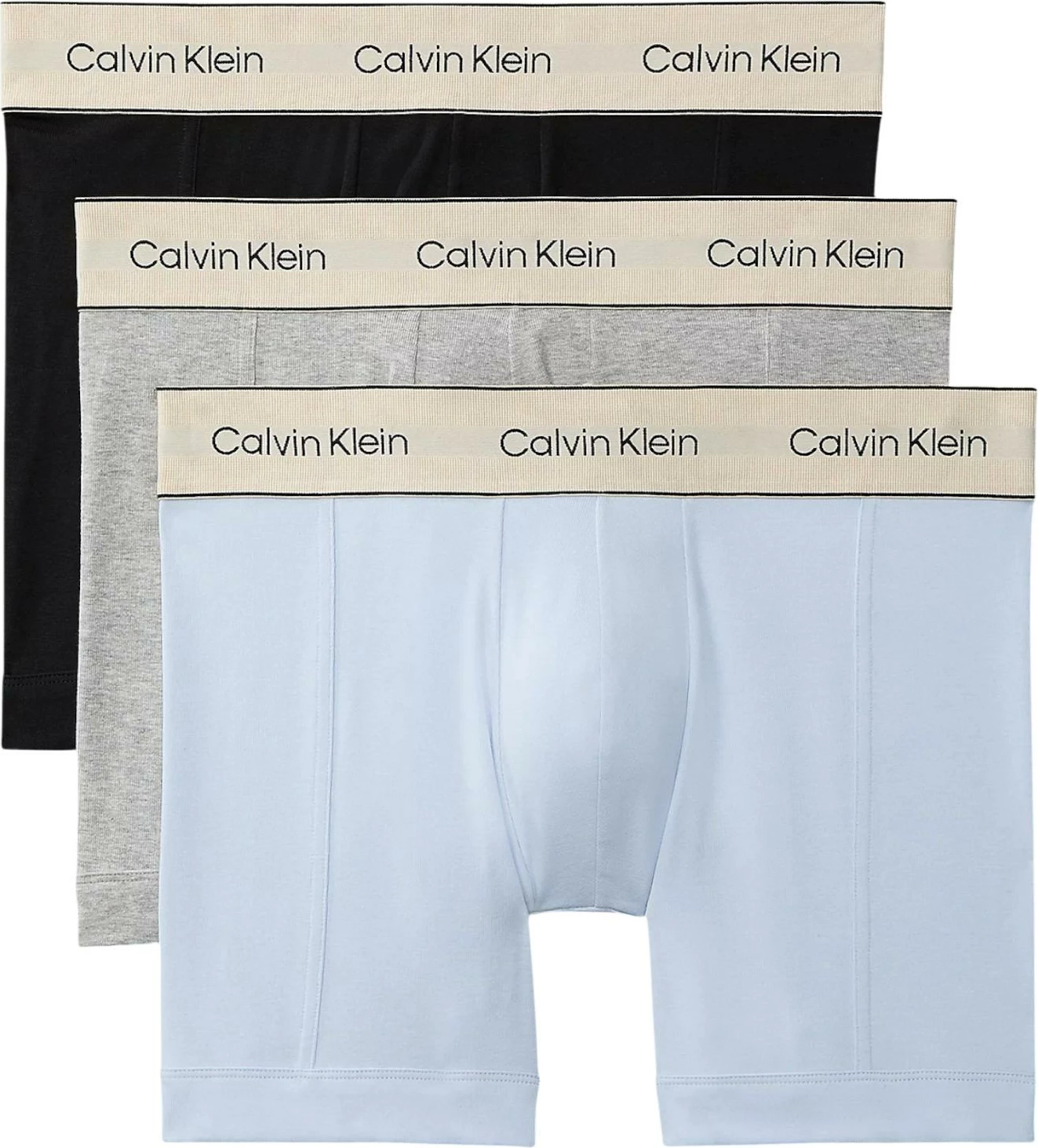 Të brendshme boxer brief 3 palë për meshkuj Calvin Klein Underwear LV00NB4447, të zeza/gri