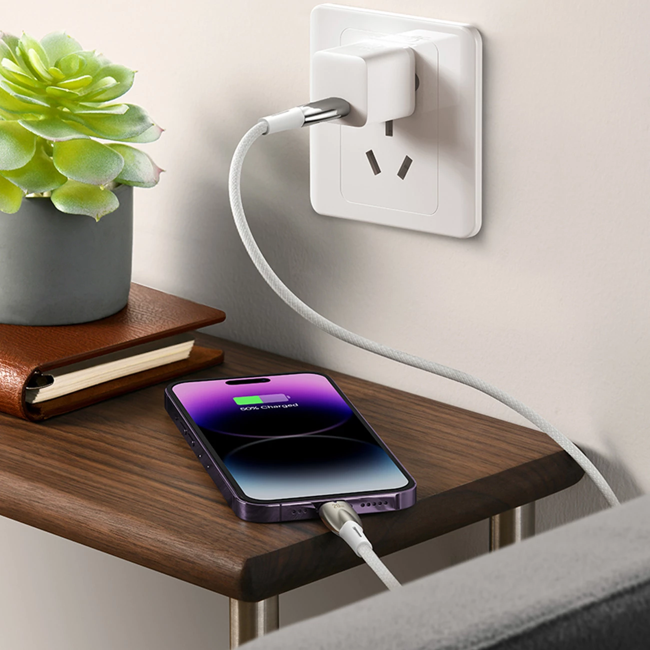 Kabllo karikimi i shpejtë Baseus Glimmer Series, USB-A në USB-C, 1m, 100W, Blu