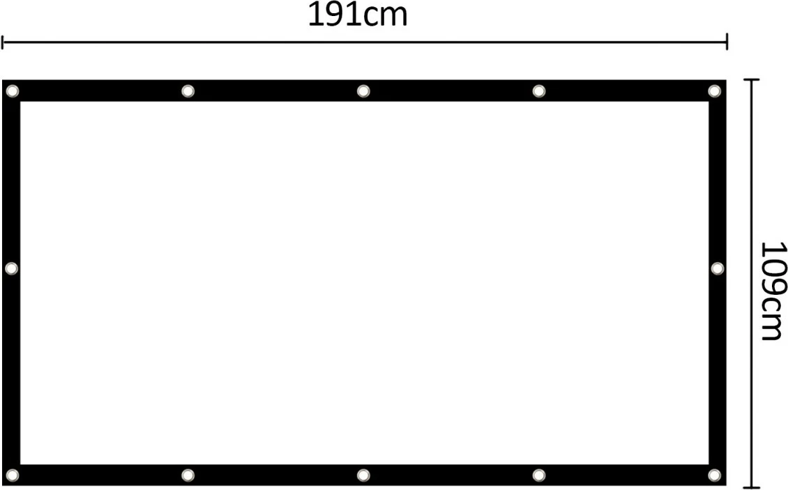 Ekran projekcioni Maclean MC-980, 84", manual, 16:9, kornizë e zezë 25mm
