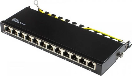 Patch panel GoodConnections GC-N0115, 12x RJ45, Cat6, 0.5U, i zi