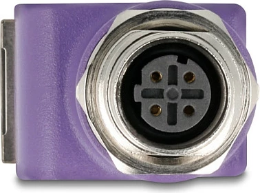 Adapter Ethernet industrial DeLOCK 60680, M12 femër në RJ45 femër, Cat5e, violet
