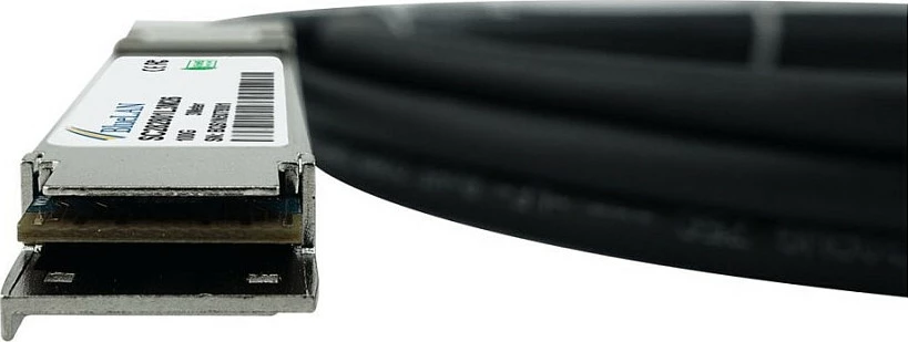 Kabllo DAC BlueOptics ACC763-10000S, QSFP28-QSFP28, 100Gbps, 3m, e zezë/argjendtë