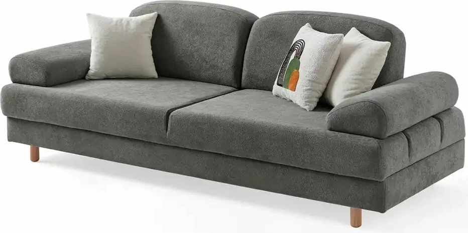 Divan-krevat treshe, ngjyrë antracit, Atelier del Sofa, Aries