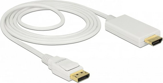 Kabllo DeLOCK 83818 DisplayPort në HDMI, 2 m, 4K, e bardhë