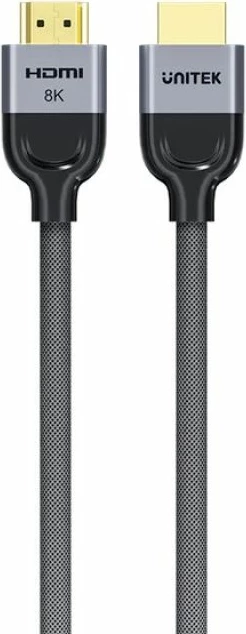 kabllo HDMI Unitek 2.1 8K LUX Oplot 3m, e zezë/gri
