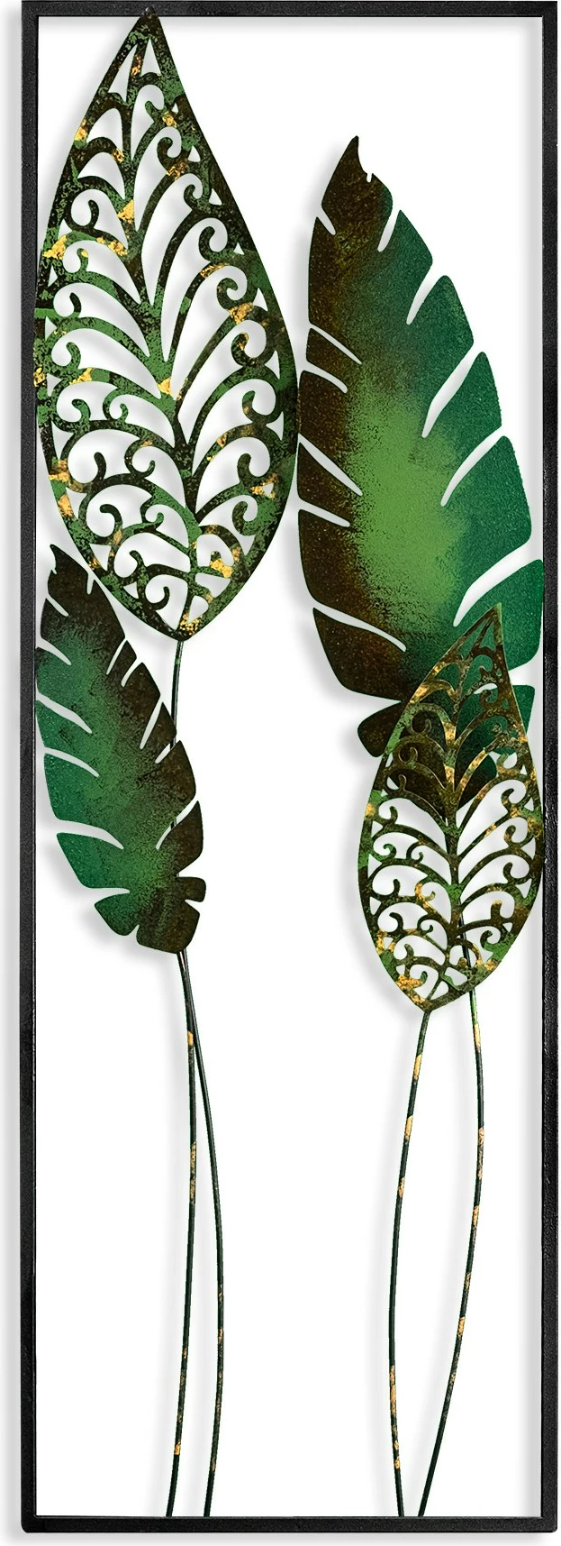Aksesor dekorativ metalik për mur, Wallity Nezgep 3, shumëngjyrësh, 32x90cm