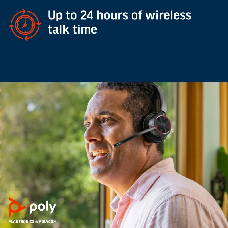 Kufje me mikrofon, HP Poly, Voyager 4310-M UC (7Y210AA), Bluetooth, rreze 40–70 m, kabllo 1.5 m, Teams, e zezë